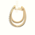 0.50ct Diamond Set 'U' Shaped Huggies in 18ct Yellow Gold