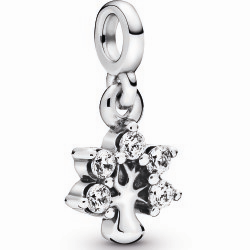 Pandora Me My Nature Silver Hanging Charm w CZ