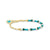 Thomas Sabo Bracelet With Pearls, Malachite And Charmista Disc Gold Plated 19cm