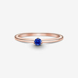 Stellar Blue Solitaire Ring