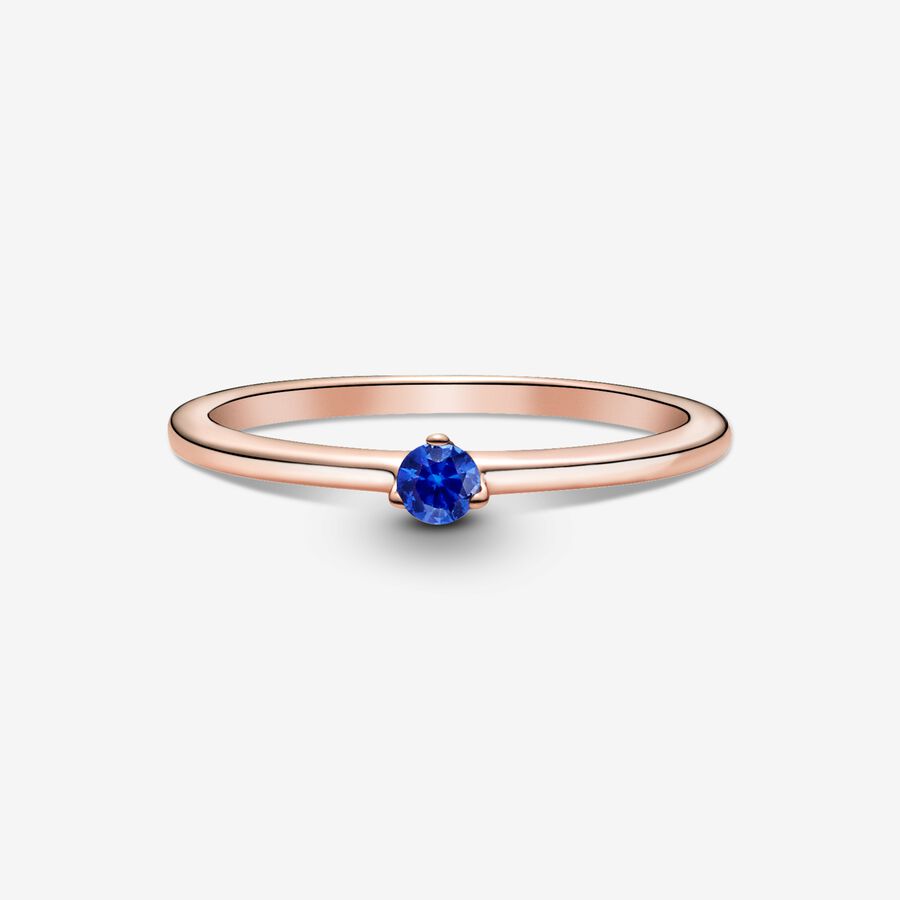 Stellar Blue Solitaire Ring