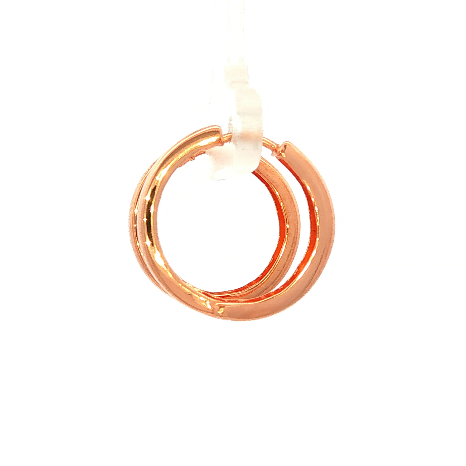 Plain Huggie Earrings in Rose Gold