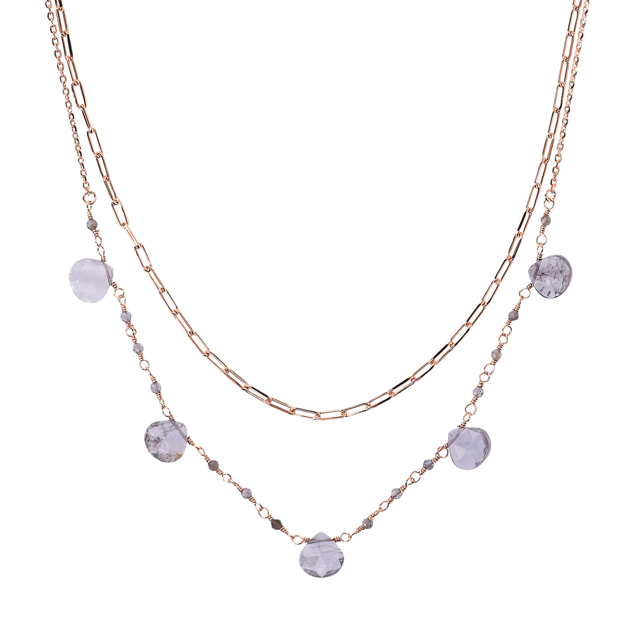 Bronzallure Variegata Multi Iolite Necklace