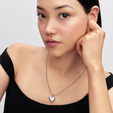 Pandora Matte Puffy Heart Platinum-Plated Dangle