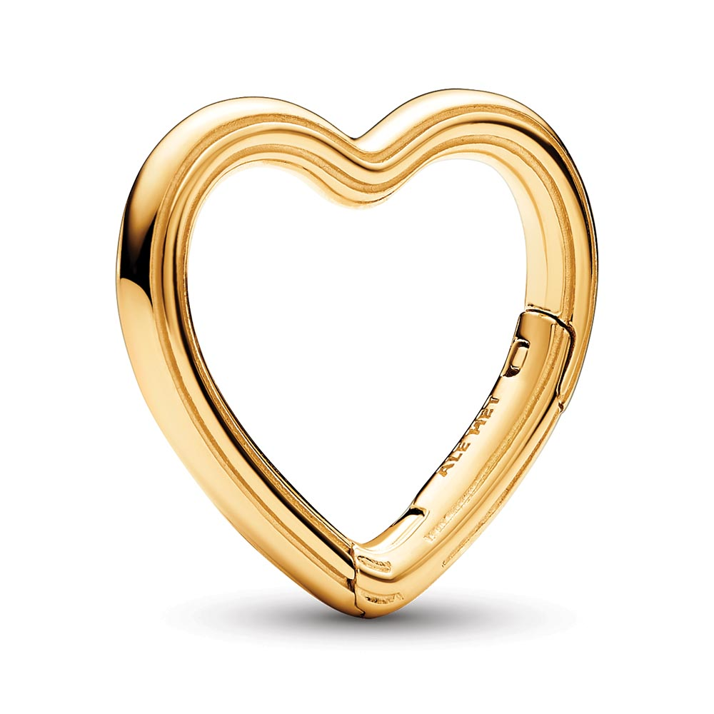 Heart 14k gold-plated connector