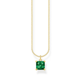 Thomas Sabo Necklace with Green Stone Gold