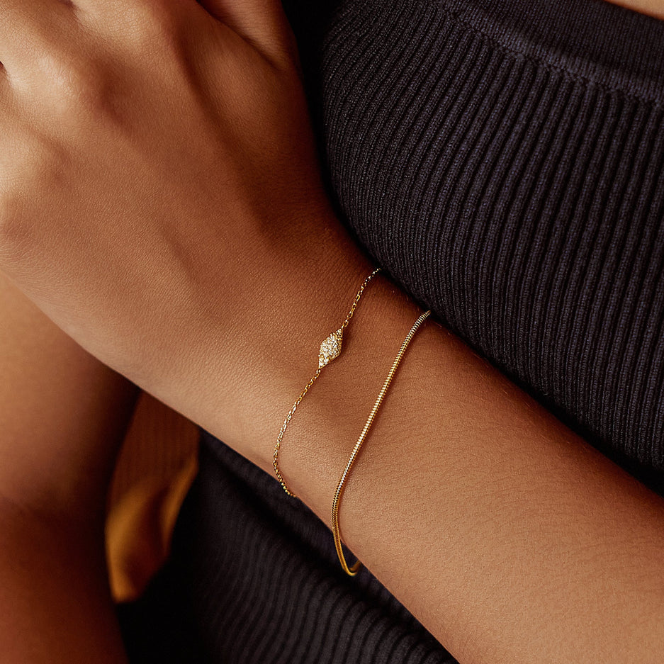 #4A DUSK SIL PAVE CZ BRACELET 16.5+2cm