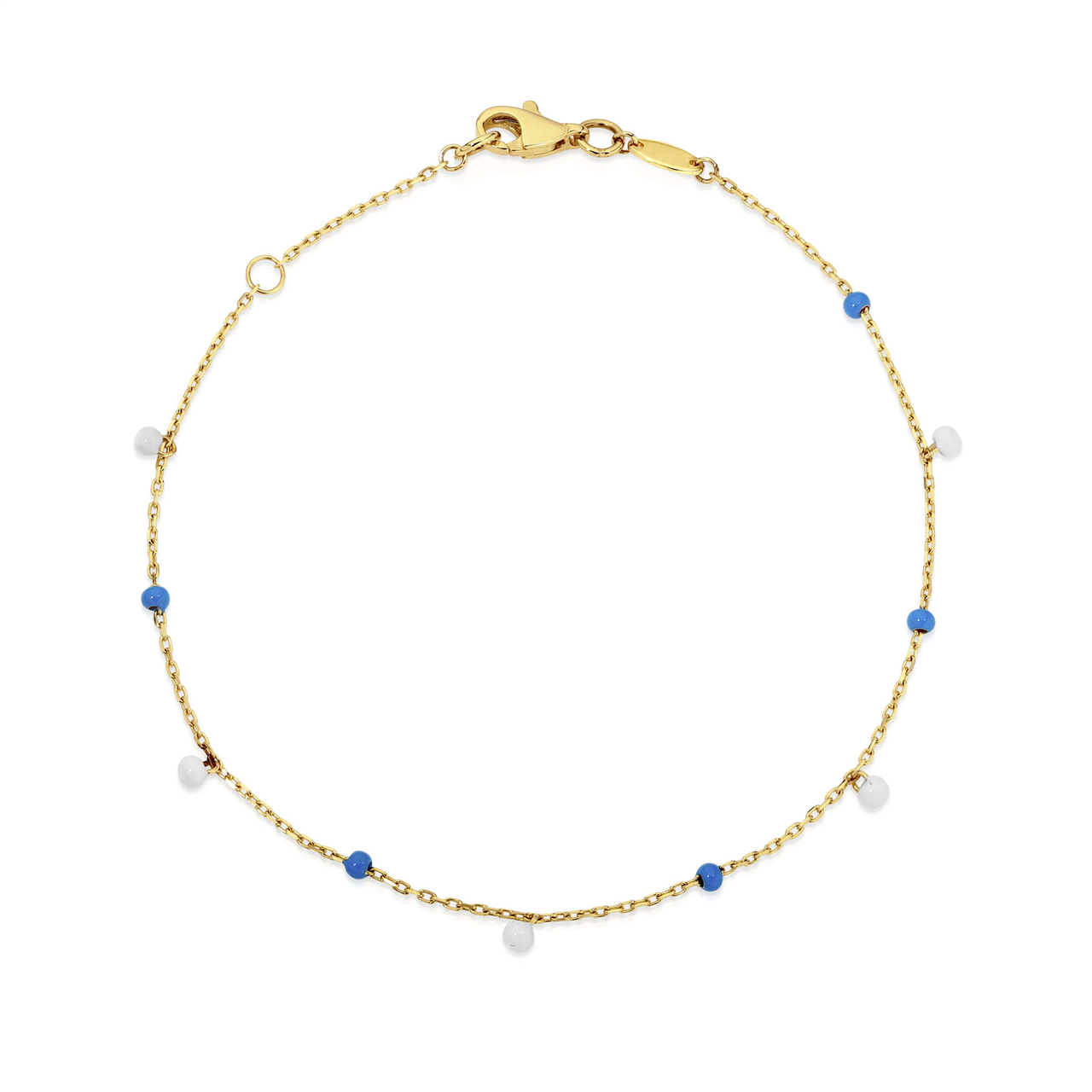 Fine Enamel Bracelet in Yellow Gold