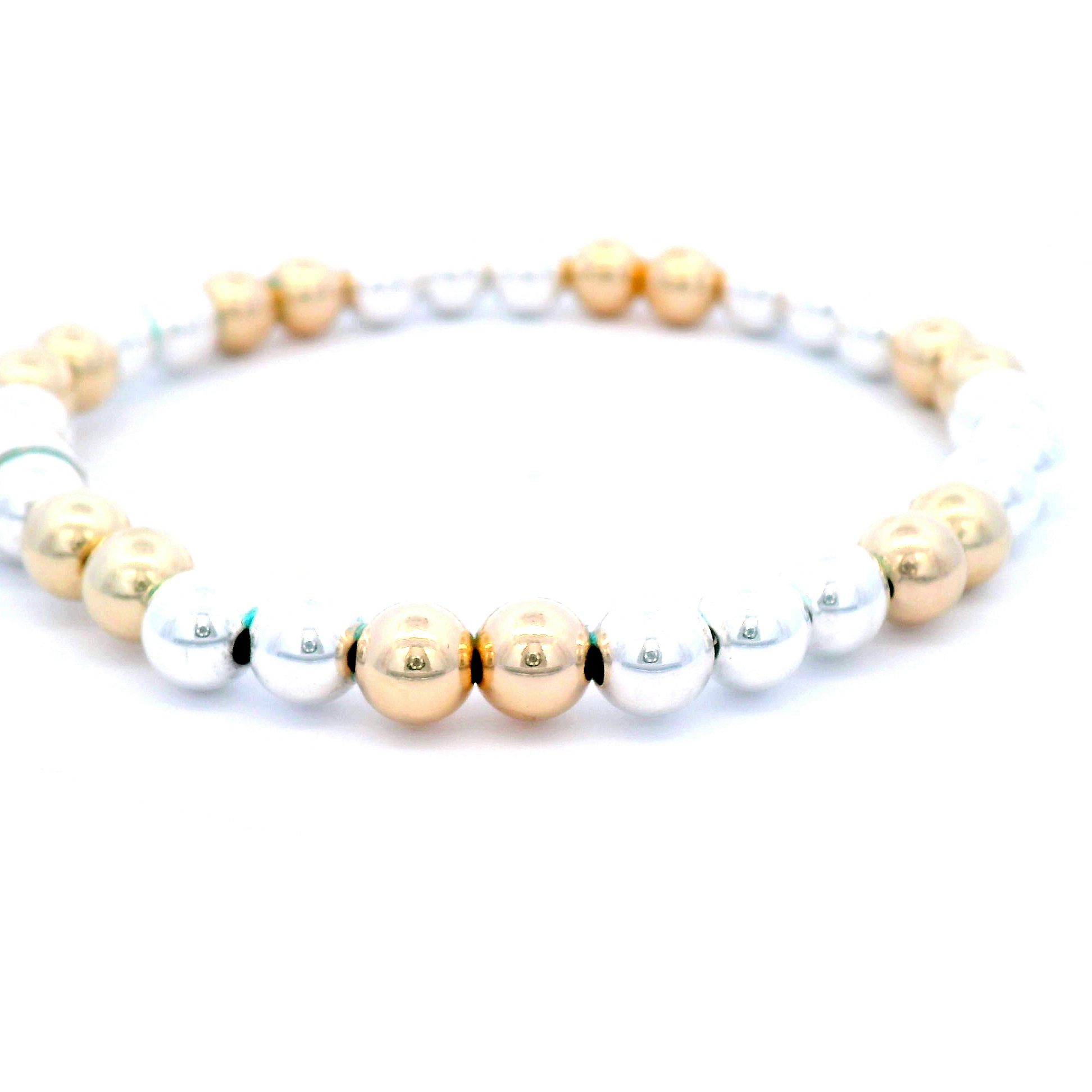 Von Treskow Two Tone  Yellow Gold/Stretchy Bracelet