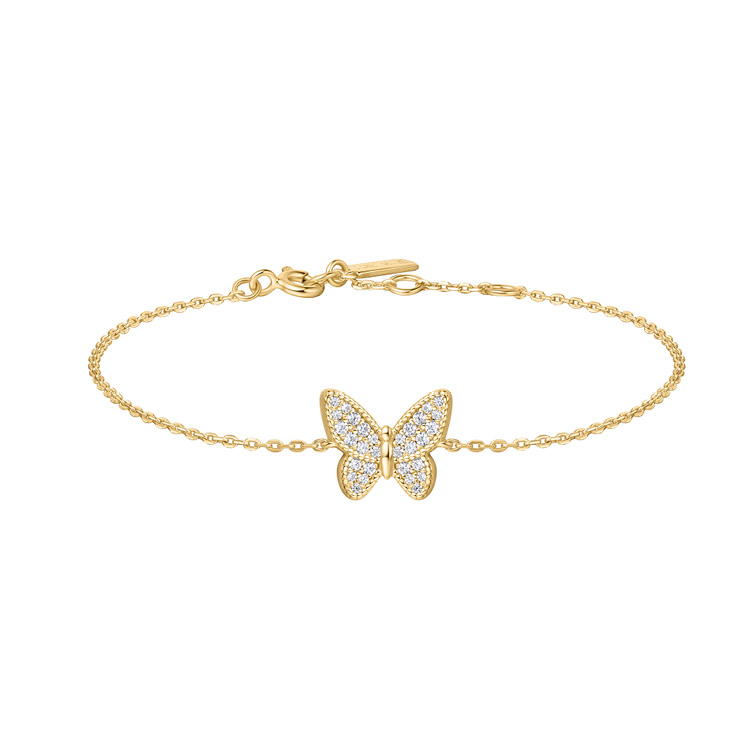 Ania Haie Gold Butterfly Pave Bracelet