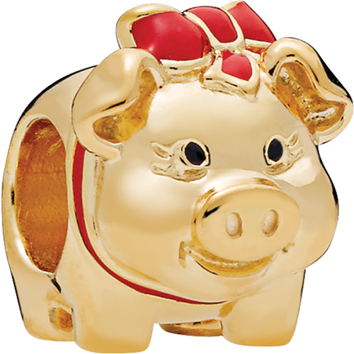 Chinese PIGGY BANK Genuine PANDORA SHINE