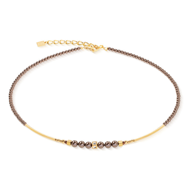 Coeur de Lion Mocha Mousse & Gold Necklace