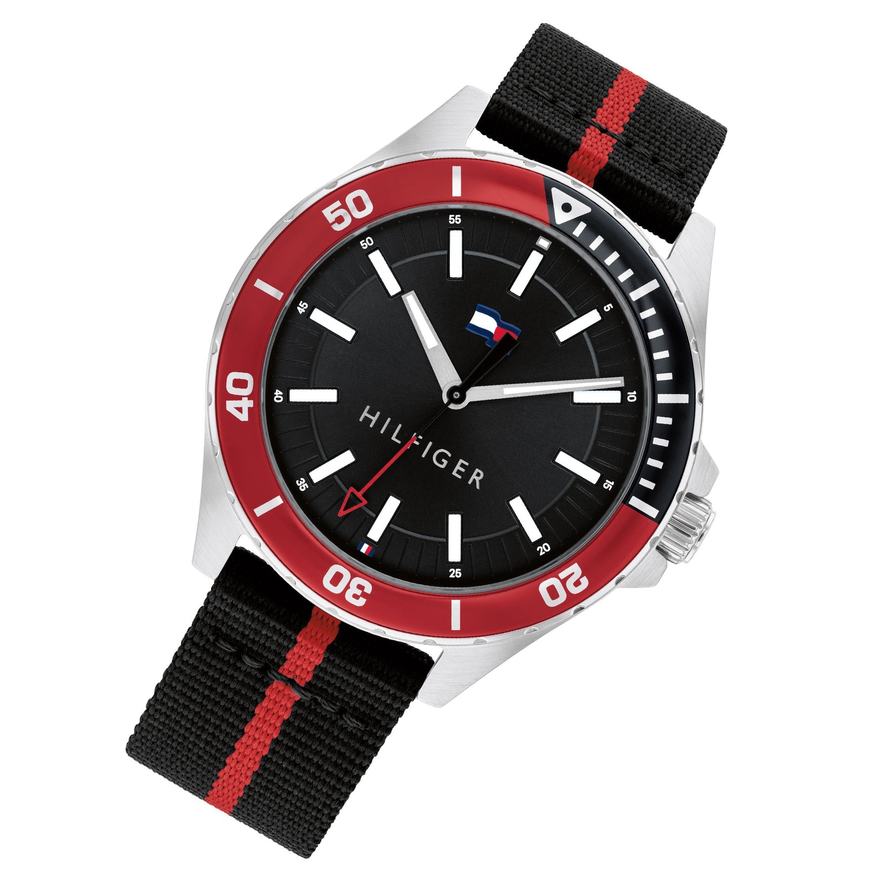 Tommy Hilfiger "Logan" Collection Black Nylon Men's Watch