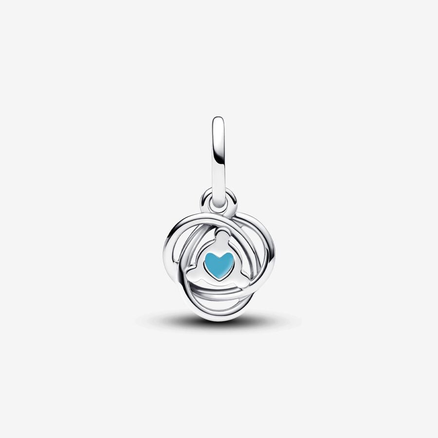 Turquoise Blue Eternity Circle Dangle Charm
