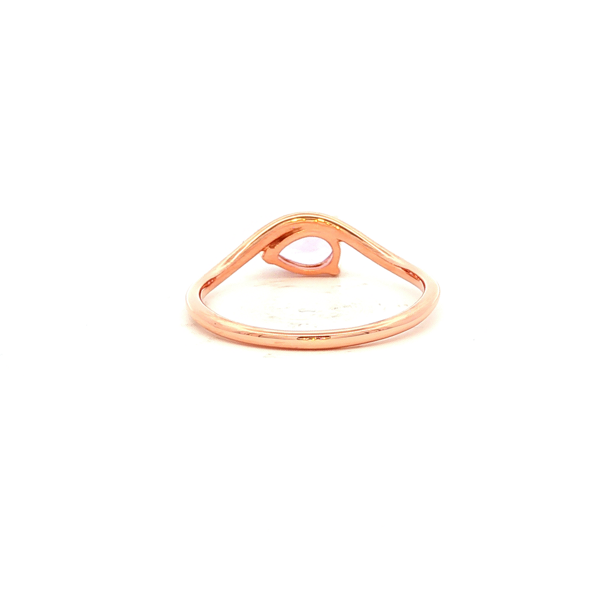 Amethyst Dress Ring in Rose Gold