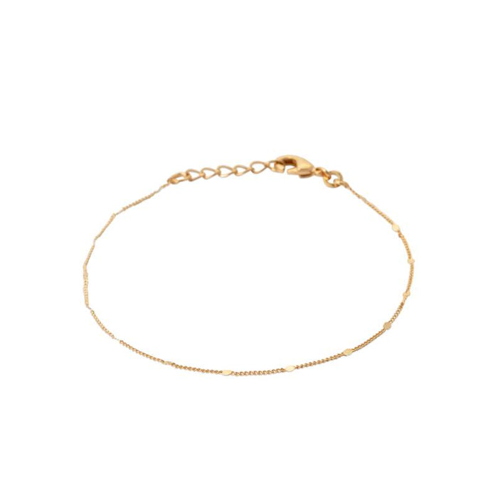 18CT YG Plated Alloy Fine 18cm Bracelet