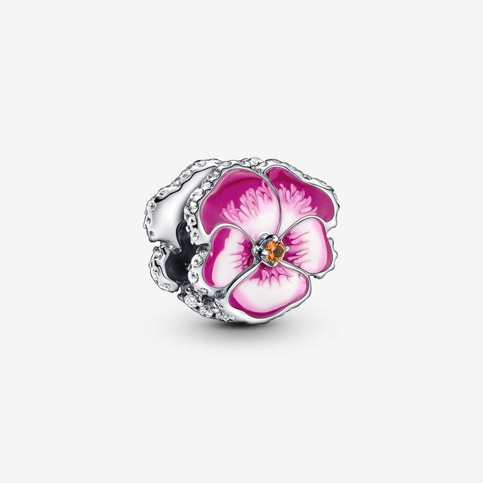 Pink Pansy Charm