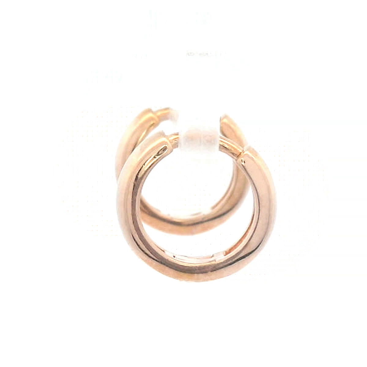 Small Flat Round Huggie Earrings in 9 Carat Rose Gold