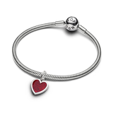 Pandora Engravable Heart Platinum-Plated Dangle Charm