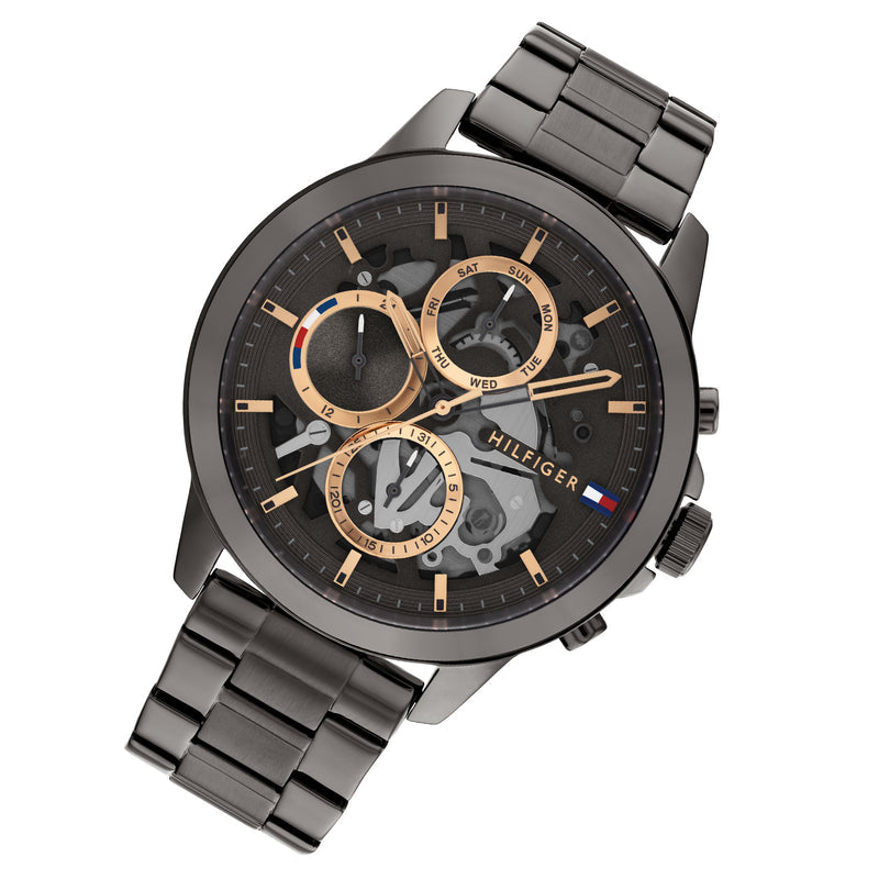 Tommy Hilfiger Grey Steel Dial Men's Multi-function Watch