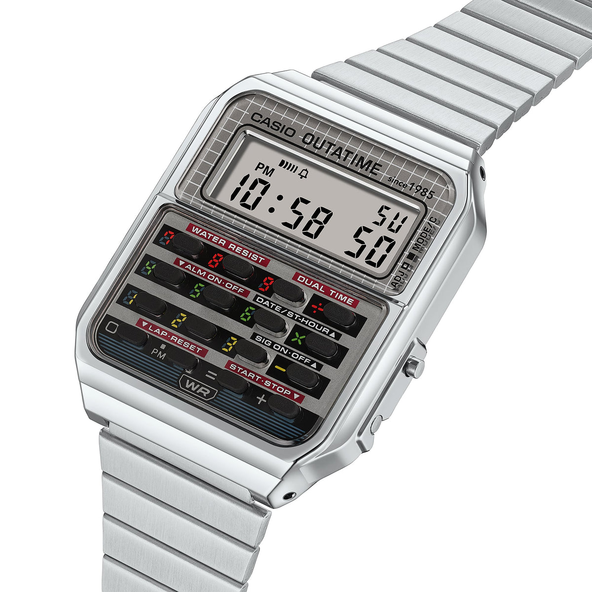Casio Vintage Back to the Future Stainless Steel Watch