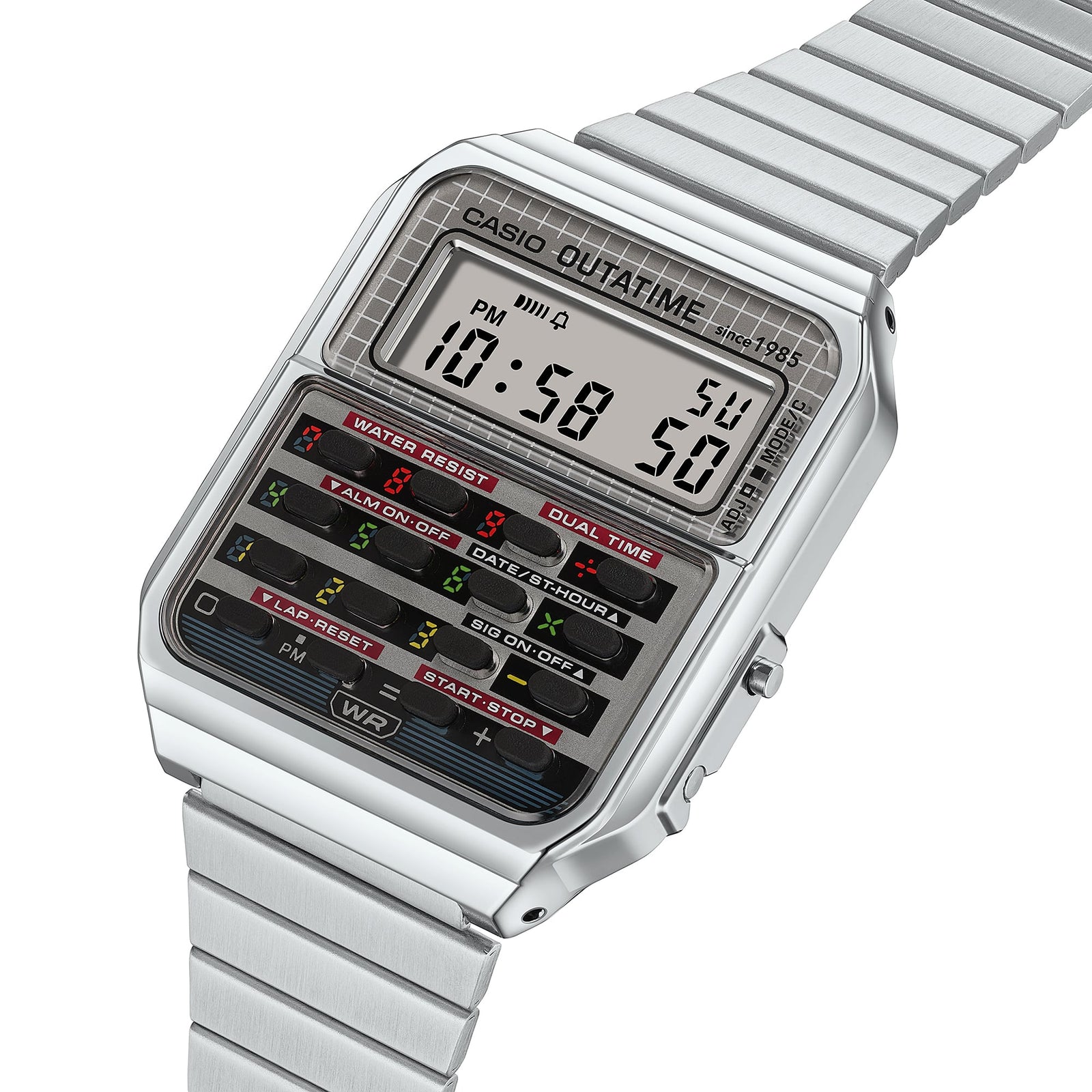 Casio Vintage Back to the Future Stainless Steel Watch