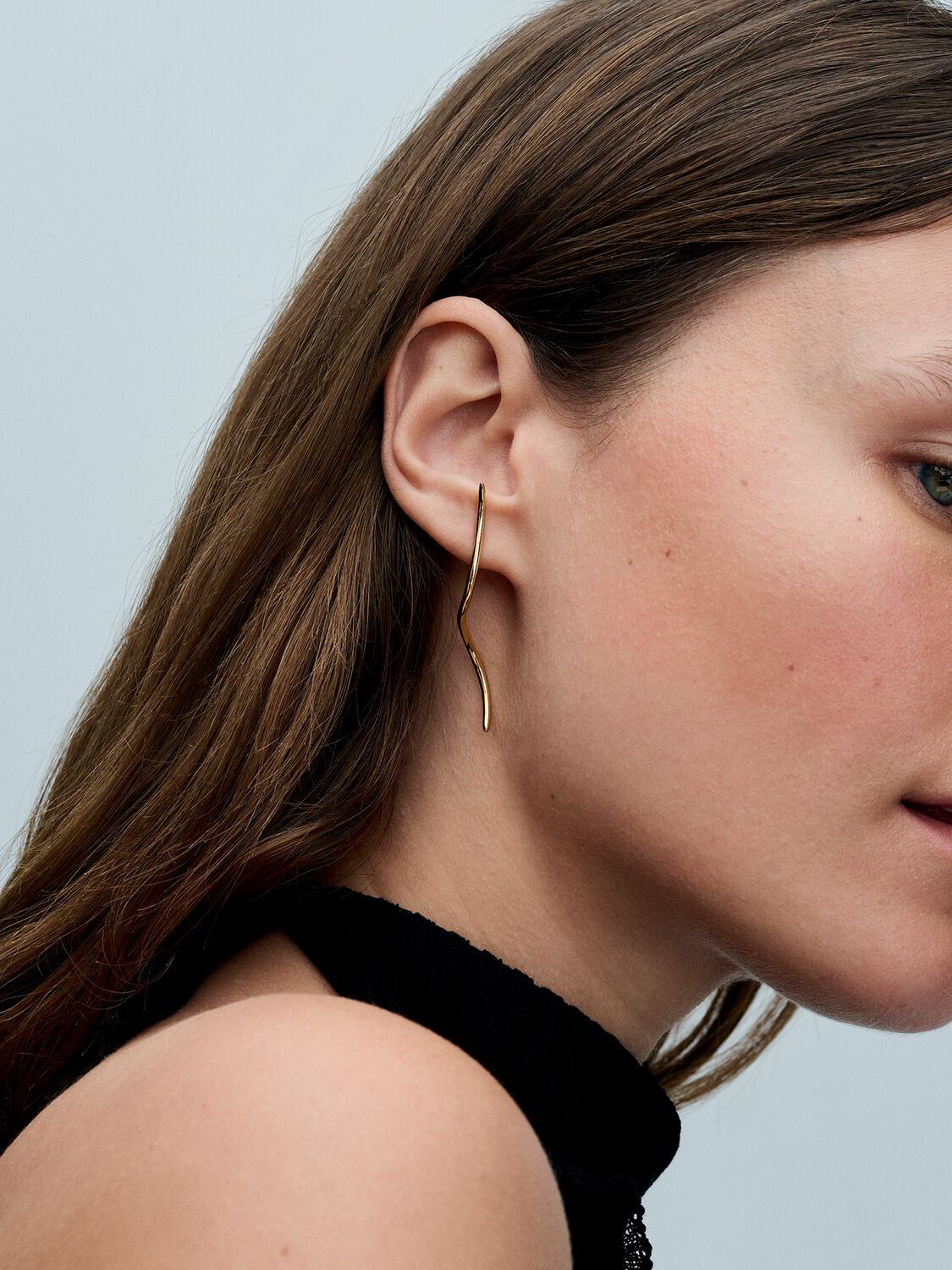 Pandora Organically Shaped Wire Stud Earrings