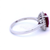 Oval Ruby Set in White Gold Dress Ring