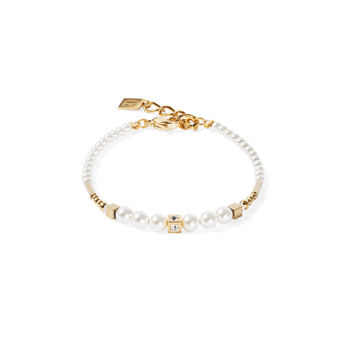 Coeur de Lion Crystal Pearl & Gold Bracelet