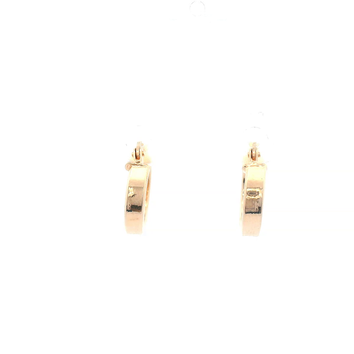 Plain High Polished Square Edge Hoop Earring