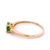 Horizontal Set Oval Cut Peridot Ring