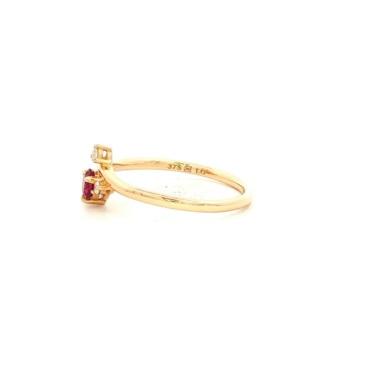 Rhodolite Garnet and Diamond Dress Ring in Yellow Gold