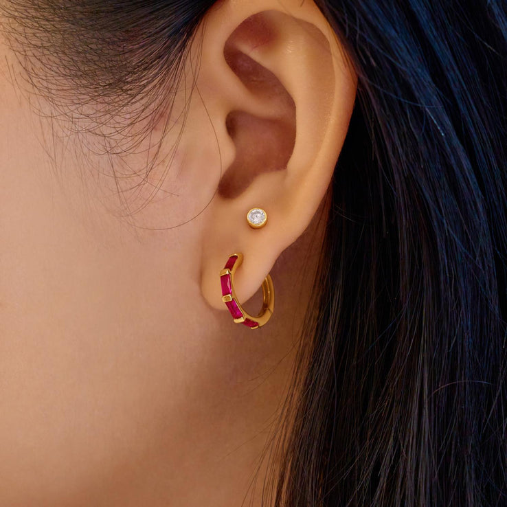 Ania Haie Gold Rosé Holiday Huggie Hoop Earrings