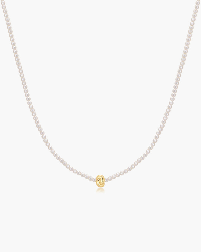 Ania Haie Gold Twist & Glass Pearl Beaded Necklace