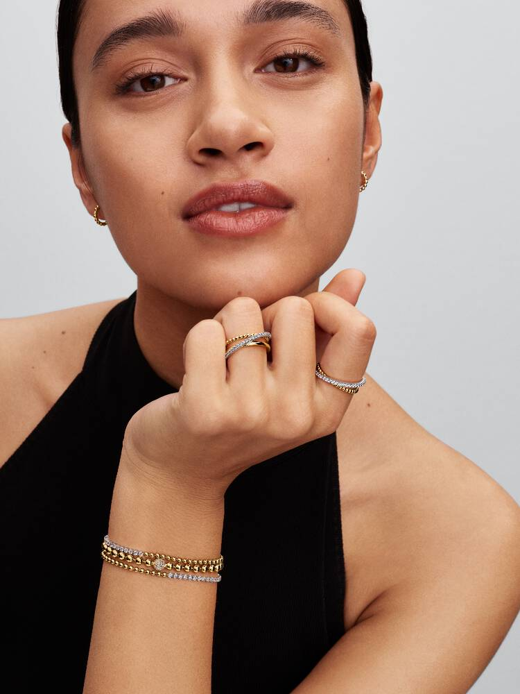 Pandora Beaded Huggie Earrings