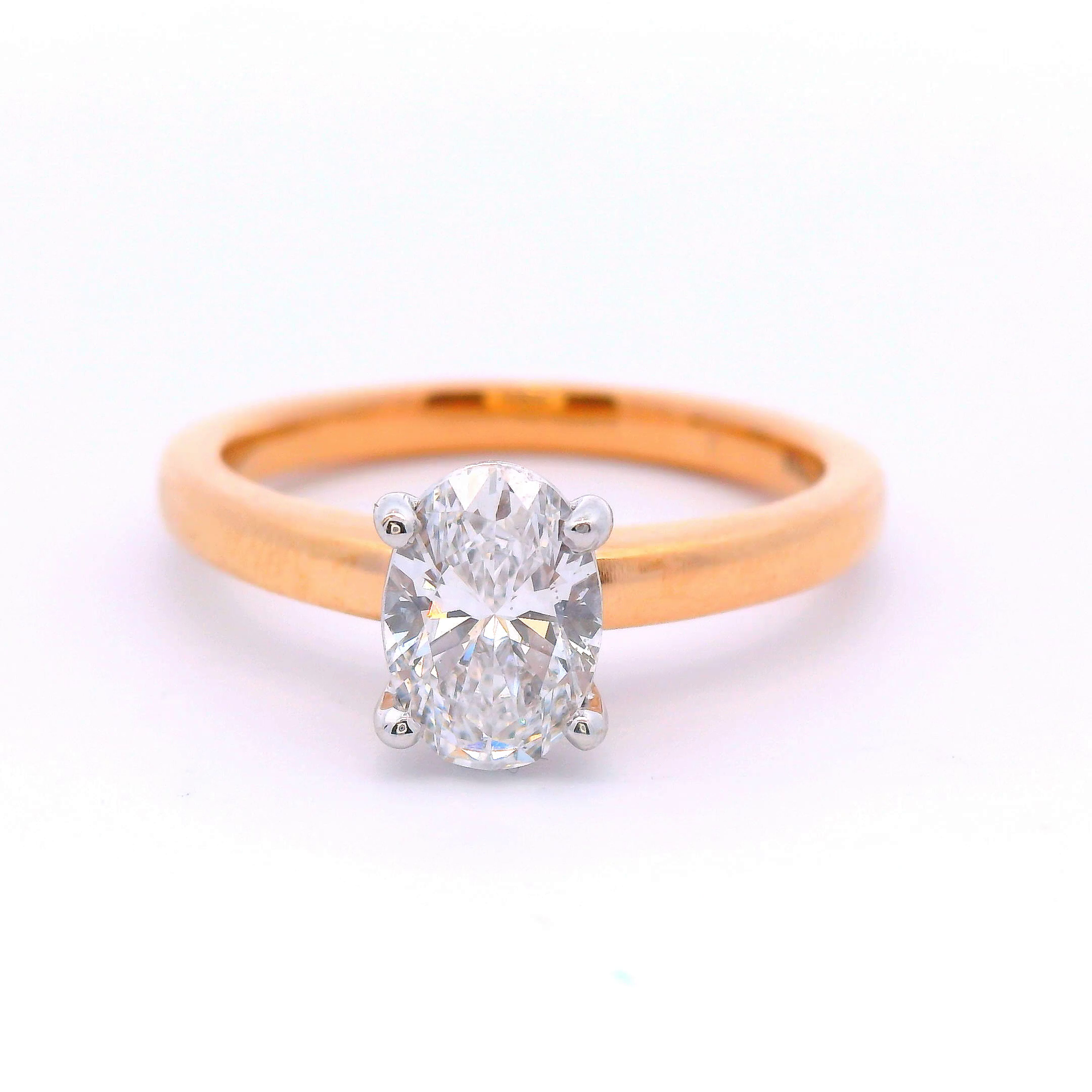 Rose Gold Oval Diamond Engagement Ring