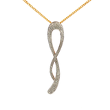 Yellow Gold Charm Necklace with Round Brilliant Cut Diamonds