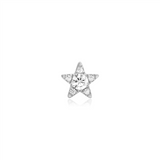 #5A EAR SIL CZ STAR SINGLE BARBELL ER