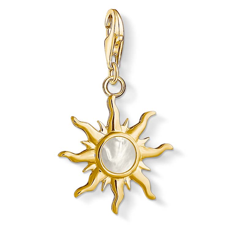 Thomas Sabo Gold Plated Charm Club Sun Charm
