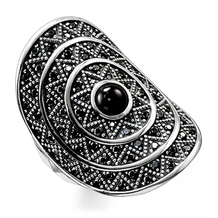 Thomas Sabo Black Zig Zag Ring