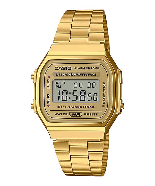 Casio Vintage A168WG-9WDF Gold Plated Watch For Women and Men