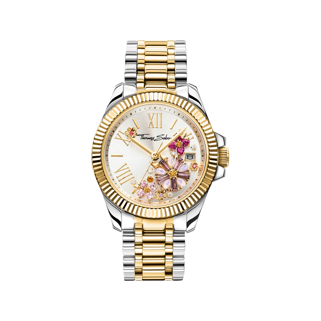 Thomas Sabo Women's Watch Flowers from Pink Colored Stones