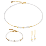 Coeur de Lion Crystal Pearl & Gold Necklace