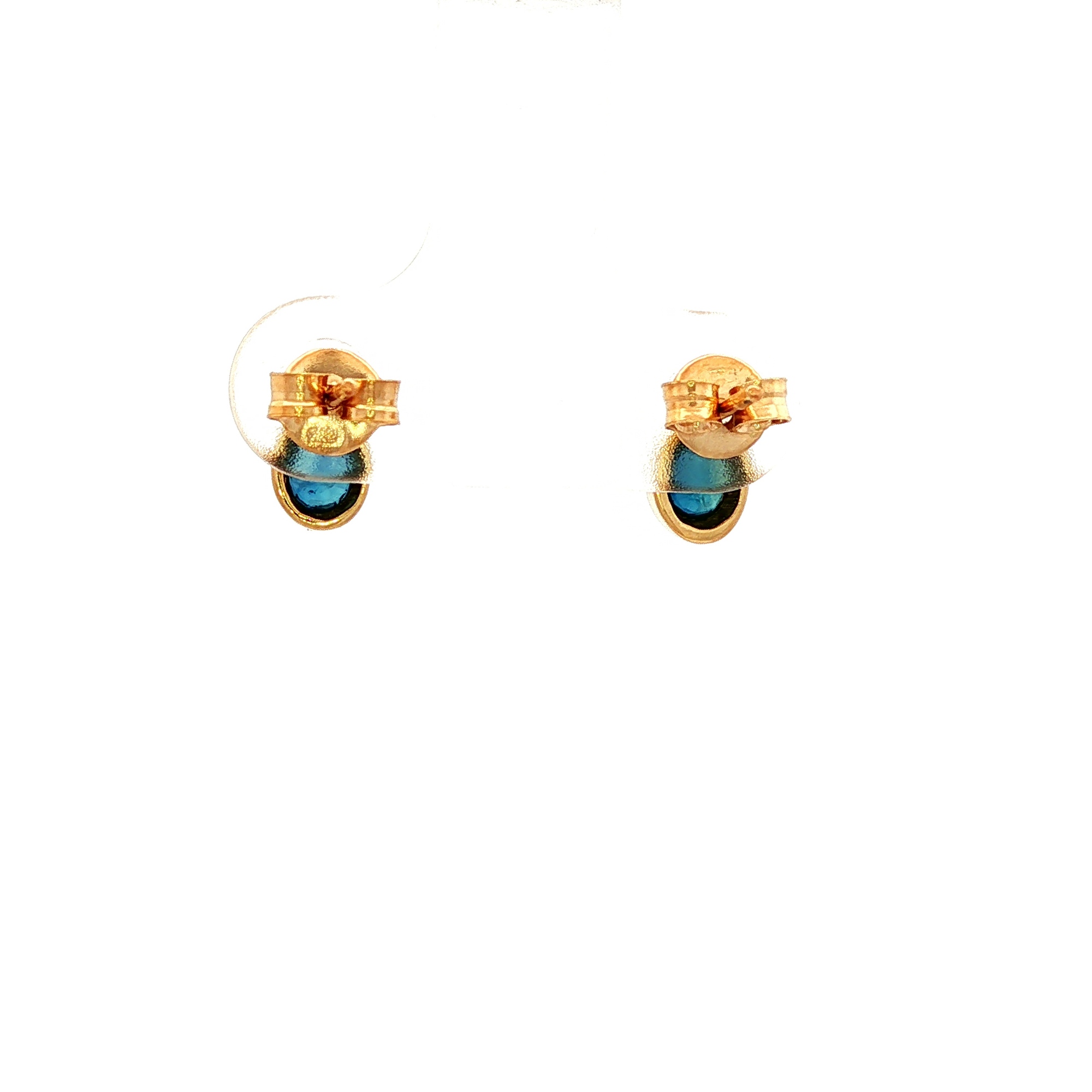 Sapphire and Diamond Stud Earrings in Yellow Gold