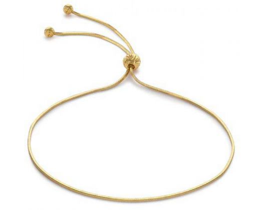9 Carat Yellow Gold Solid Snake Chain Bracelet