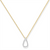 Diamond Set Teardrop Style Necklace in 9ct Gold