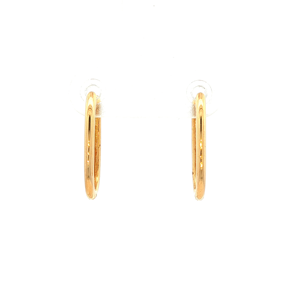 Classic Oblong Huggie in Yellow Gold