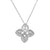 Sterling Silver Venetian Flower CZ Pendant Necklace