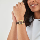 Sekonda Octaire Brown Dial Brown Silicone Womens Watch