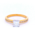 Princess Cut Diamond Set in Yellow Gold